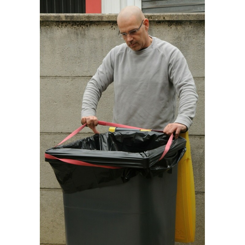 Sangle rouge élastique pour housses Bac 2 roues 120 à 360L