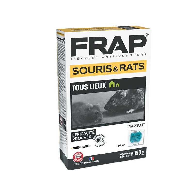 Raticide souricide Frap Pat 150g