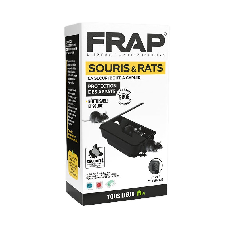 Boite d'appâtage en plastique sécurisé sécuri-boite pour rats et souris