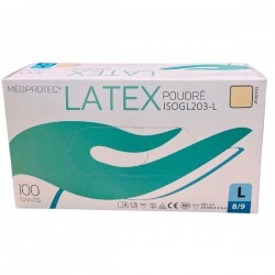 Gants latex L (x100)