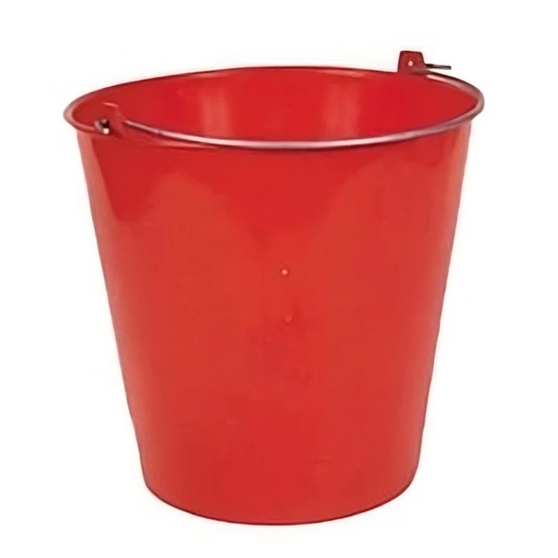 Seau polyethylene bleu/rouge 12l