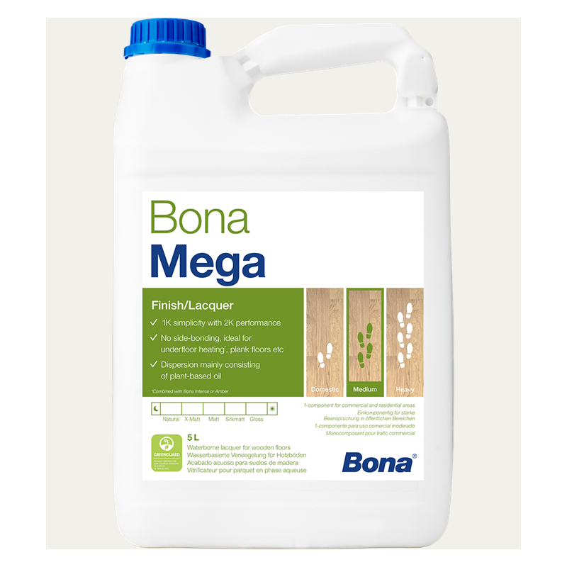 Mega Extra mat Bona vitrificateur monocomposant en phase aqueuse 5L