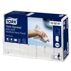 Essuie-mains enchevêtrés Tork Xpress Premium M 2 plis 21.2 x 31.8 H2