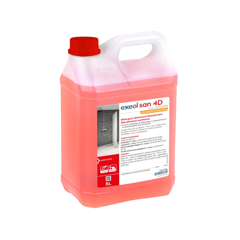 SAN 4D EXEOL Toscane détartrant désinfectant sanitaire 5L