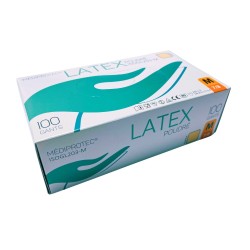 Gants latex micro poudré M (x100)