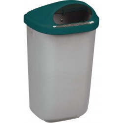 Corbeille extérieur plastique Xerios Grise/Verte 50L