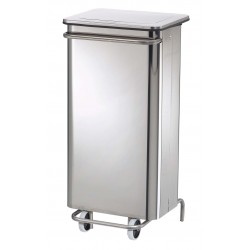 POUBELLE HACCP MOBILE A PEDALE  COLLECROULE CARENE INOX 110L