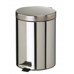 POUBELLE RONDE PEDALE INOX BASIC 5L