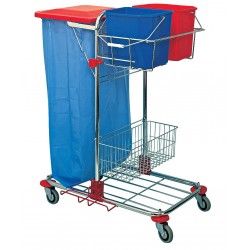 CHARIOT MENAGE ACIER CHROME